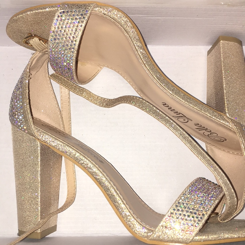 Sandra-01 Champagne Heels